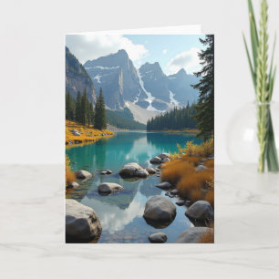 Snowy Peaks Fathers Day Card