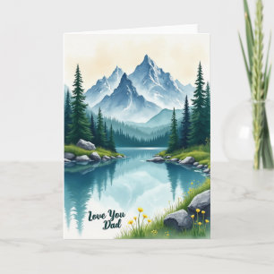 Snowy Peaks Love You Dad Card