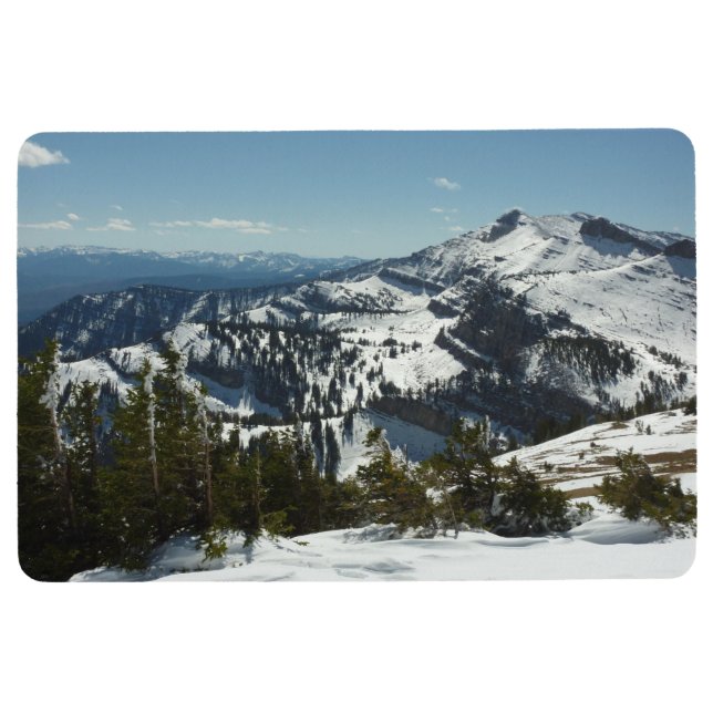 Snowy Peaks of Grand Teton Mountains II Photo Floor Mat (Front)