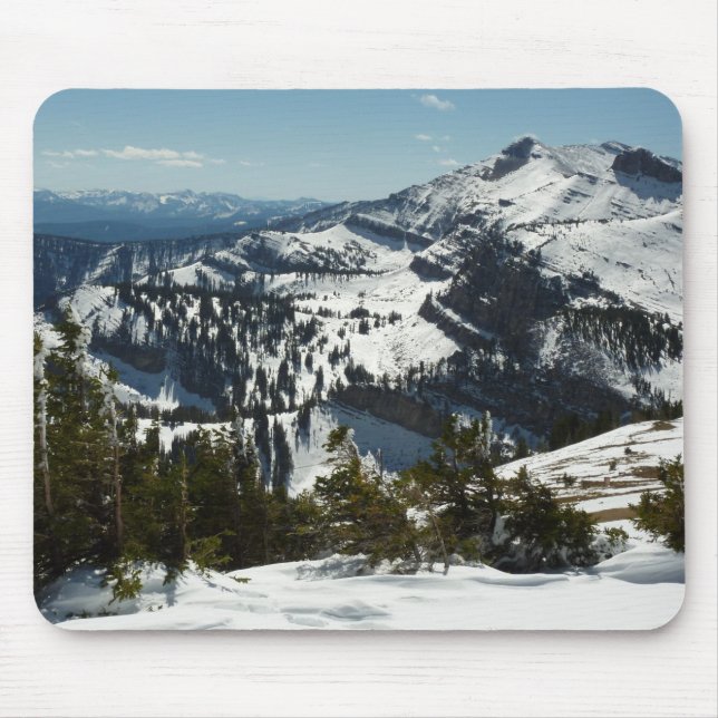 Snowy Peaks of Grand Teton Mountains II Photo Mouse Pad (Front)