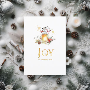 Snowy Pine and Spruce Christmas Photo Collage Holiday Card