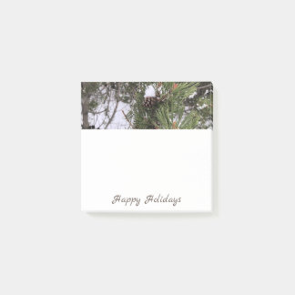Snowy Pine Cone Post-It® Notes