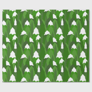Snowy Pine Forest Wrapping Paper