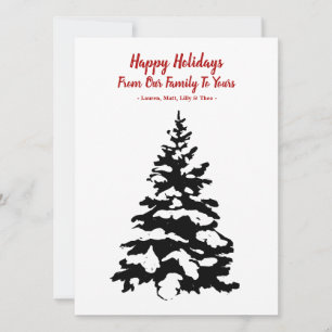 Snowy Pine Happy Holiday Card