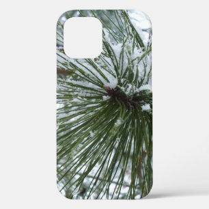 Snowy Pine Needles Winter Nature Photography iPhone 12 Case