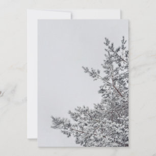 Snowy Pine, Scandinavian Christmas aesthetic Holiday Card