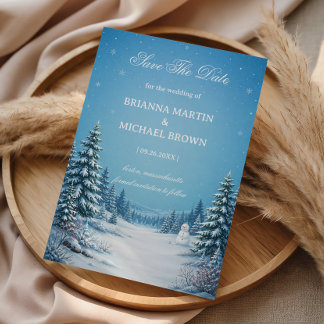 Snowy Pines Beneath Crystal Save The Date