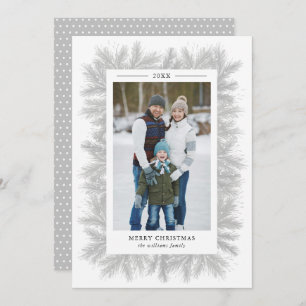 Snowy Pines Christmas Photo Card