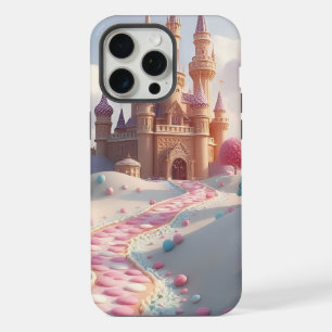 Snowy Pink Candyland Fairy Castle iPhone 15 Pro Max Case