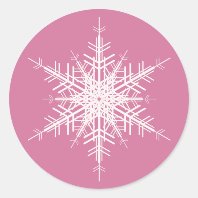 Snowy Pink Sticker (Front)