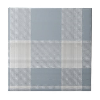 Snowy Plaid Ceramic Tile