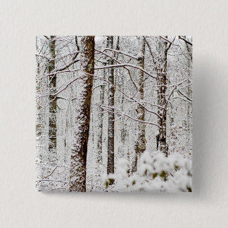 Snowy Pocono Woodlands 15 Cm Square Badge