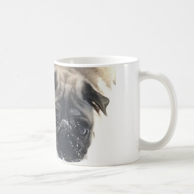 Snowy Pug Mug (Right)