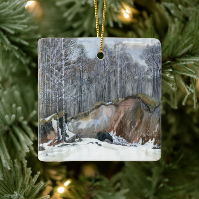 Snowy ravine ceramic tree decoration (Tree)