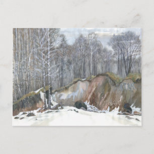 Snowy ravine postcard