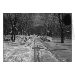 Snowy residential street