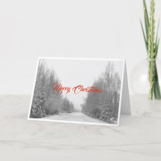 Snowy Road Christmas Card