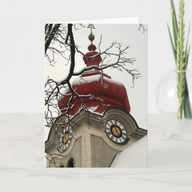 Snowy Salzburg blank card (Front)