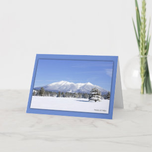 Snowy San Francisco Peaks Custom Inside Greeting Holiday Card