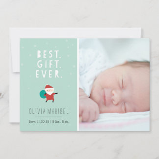 Snowy Santa Holiday Card