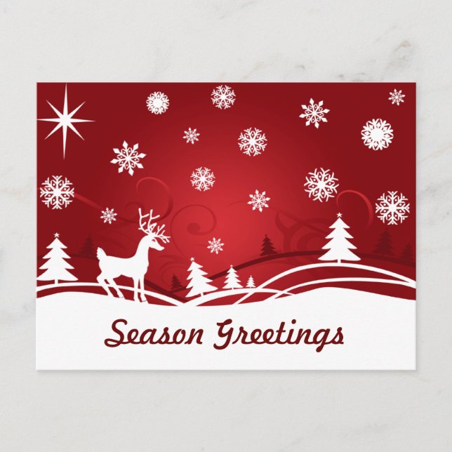 Snowy Season Greetings Card #2 (Front)