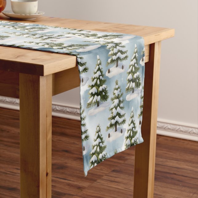 Snowy Season  Short Table Runner (In Situ)