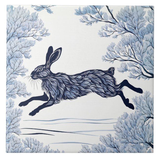 Snowy Serenity Extended Version.  Ceramic Tile (Front)