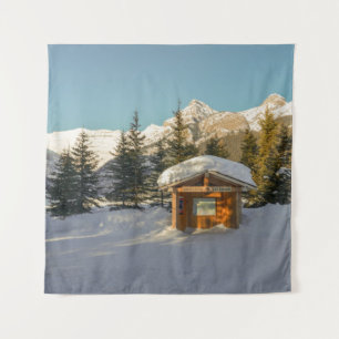 Snowy Serenity: Lake Louise and the Majestic Mount Tapestry