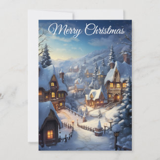 Snowy Serenity Village II: Christmas Card