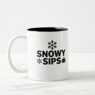 Snowy Sips Mug – Seasonal Snowflake & Pumpkin Coff