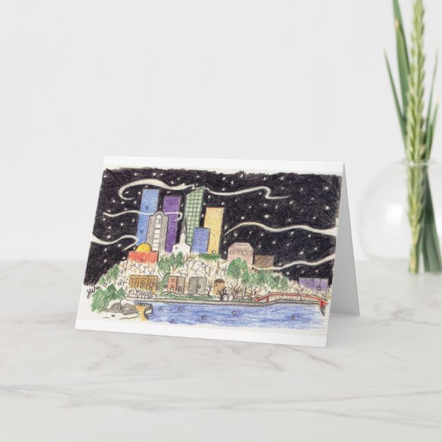 Snowy Skyline card (Front)