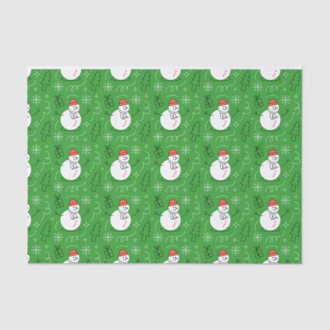 Snowy Smiles Tissue Paper (Front)