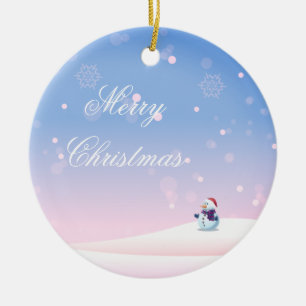 Snowy/snowman Christmas ornament