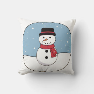 Snowy Snowman Winter’s Day Cushion
