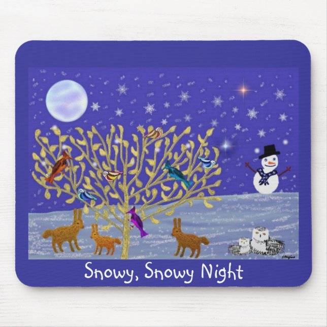 Snowy, Snowy Night Mousepad (Front)