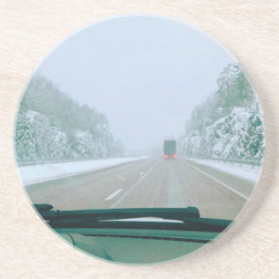 Snowy Swedish Road Trip Coaster