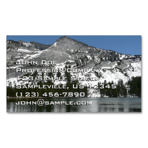 Snowy Tenaya Lake Yosemite National Park Photo Magnetic Business Card