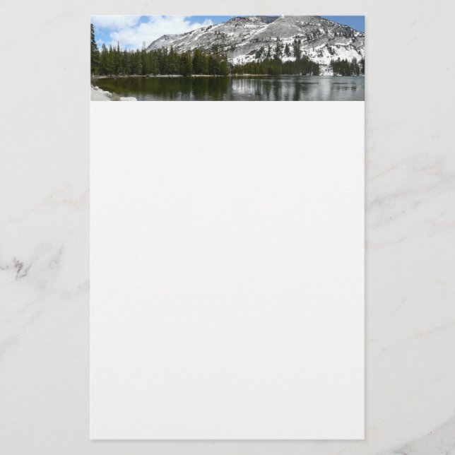 Snowy Tenaya Lake Yosemite National Park Photo Stationery (Front)