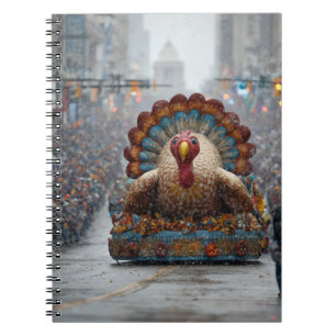 Snowy Thanksgiving Parade Turkey Notebook