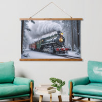  Snowy Train in Winter Landscape