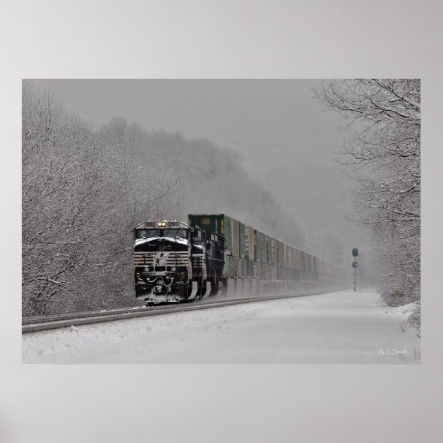 Snowy Train Poster (Front)