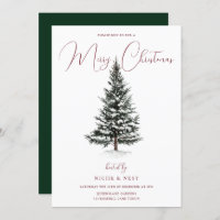 Snowy Tree Festive Winter Christmas Party