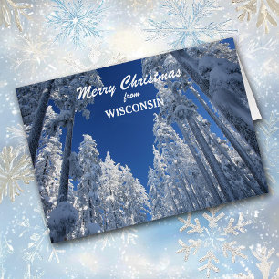 Snowy Trees from Wisconsin Christmas Card