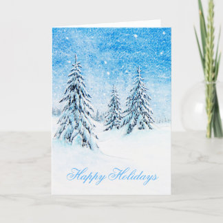 Snowy Trees Holiday Card