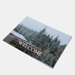 Snowy Trees in Whistler Doormat