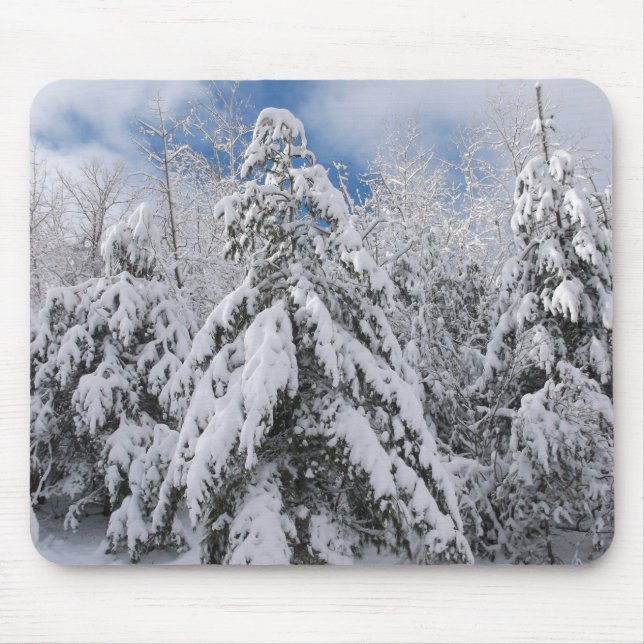 Snowy Trees Mouse Pad (Front)