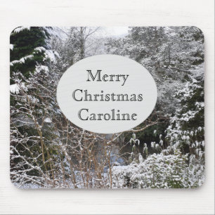 Snowy Trees Mouse Pad
