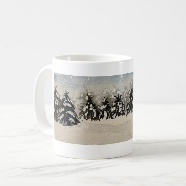 Snowy Trees Mug (Front Left)