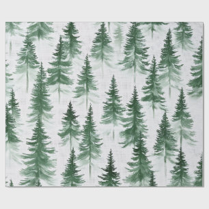 Snowy Trees Wrapping Paper