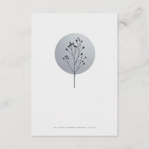 Snowy twig wedding details card